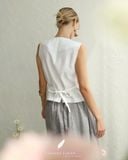  Muse Skirt - Xám đậm sọc 