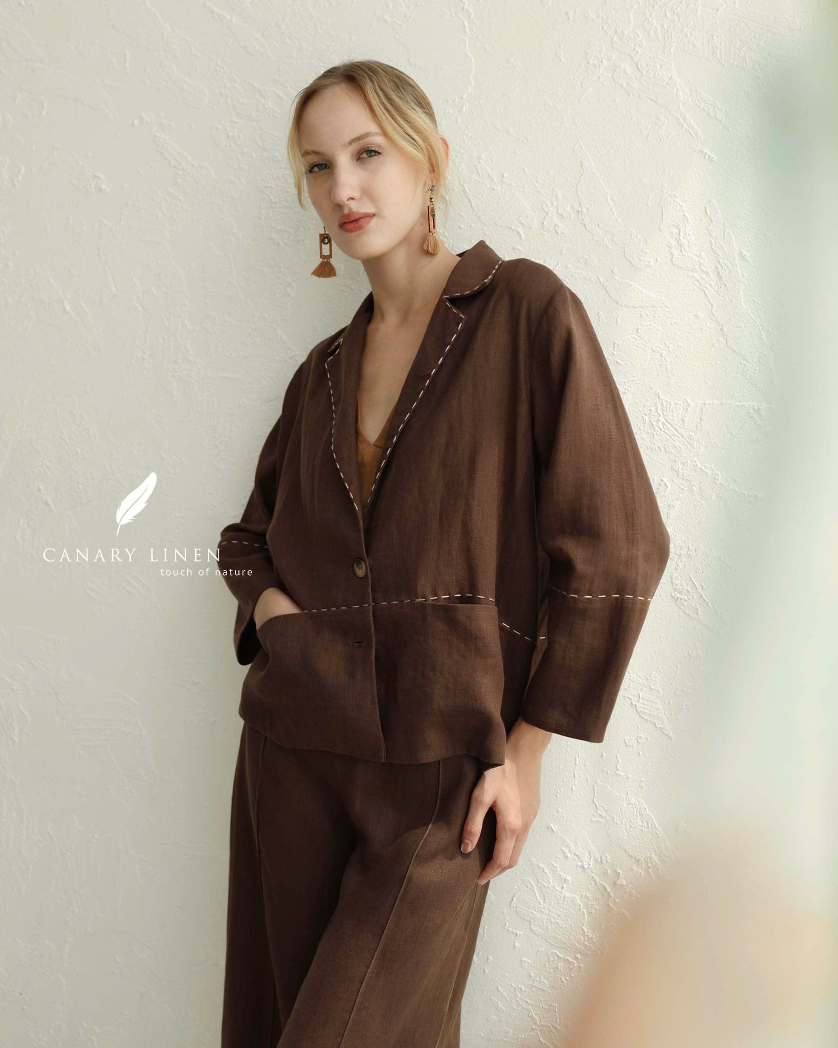  Mora Blazer - Nâu choco 