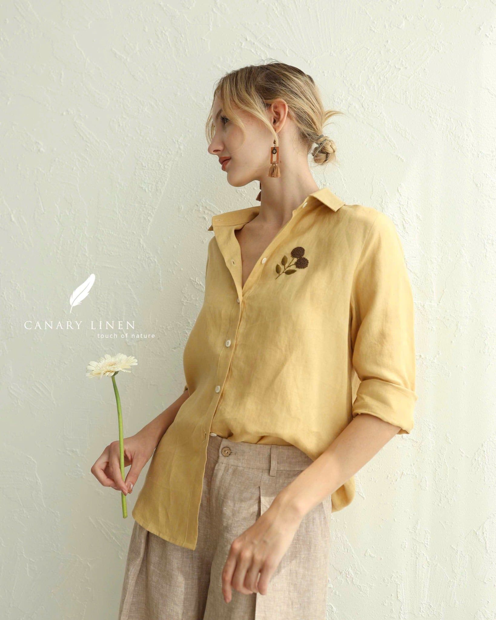  Blossy Shirt - Vàng 