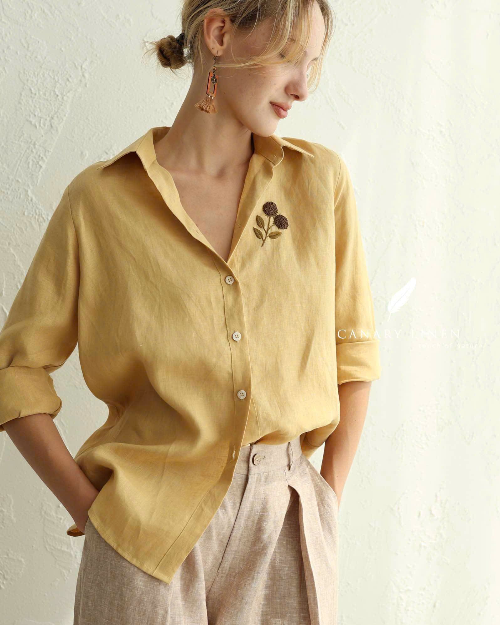  Blossy Shirt - Vàng 