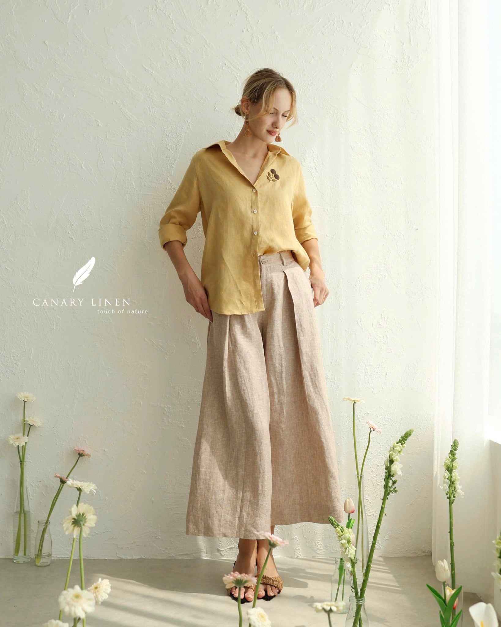  Blossy Shirt - Vàng 