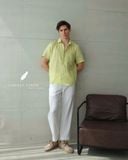  Men's Linen Stride Pants - Trắng 