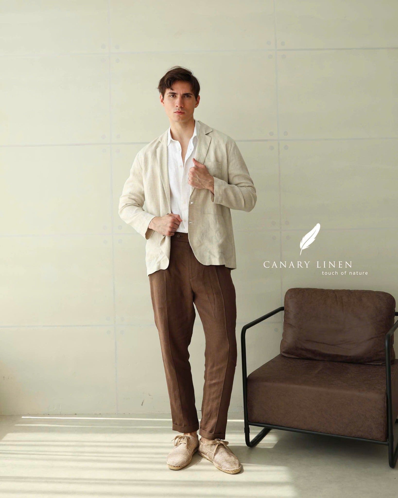  Atlas Line Pants - Nâu choco 