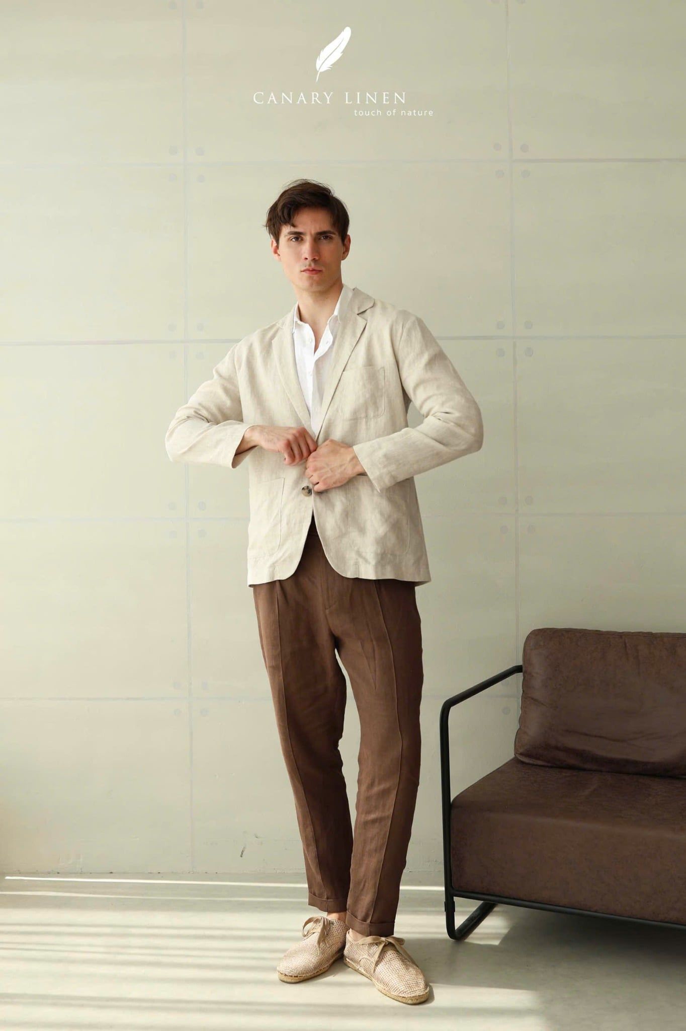  Atlas Line Pants - Nâu choco 