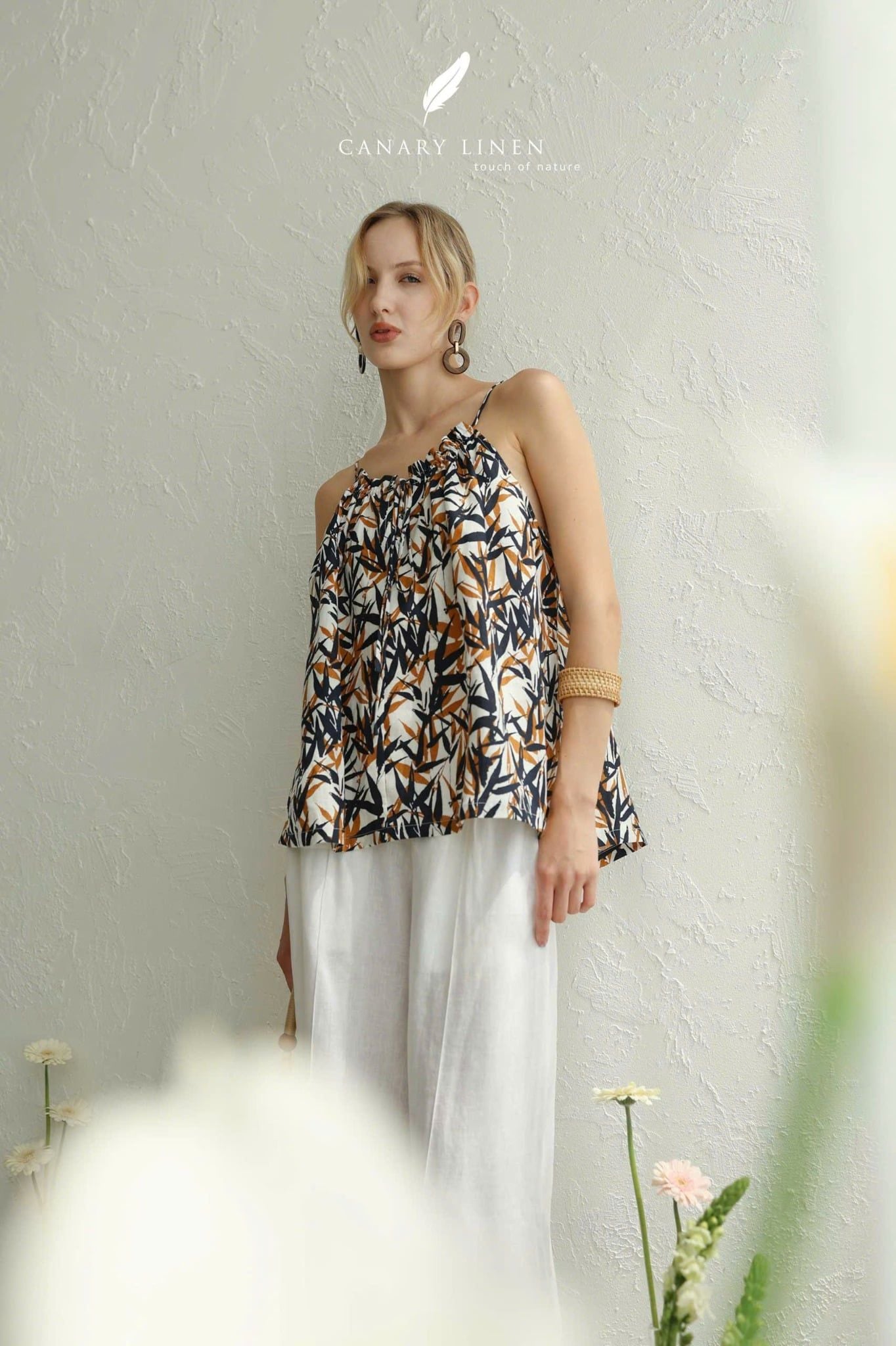  Halter Top - Lá Trúc 