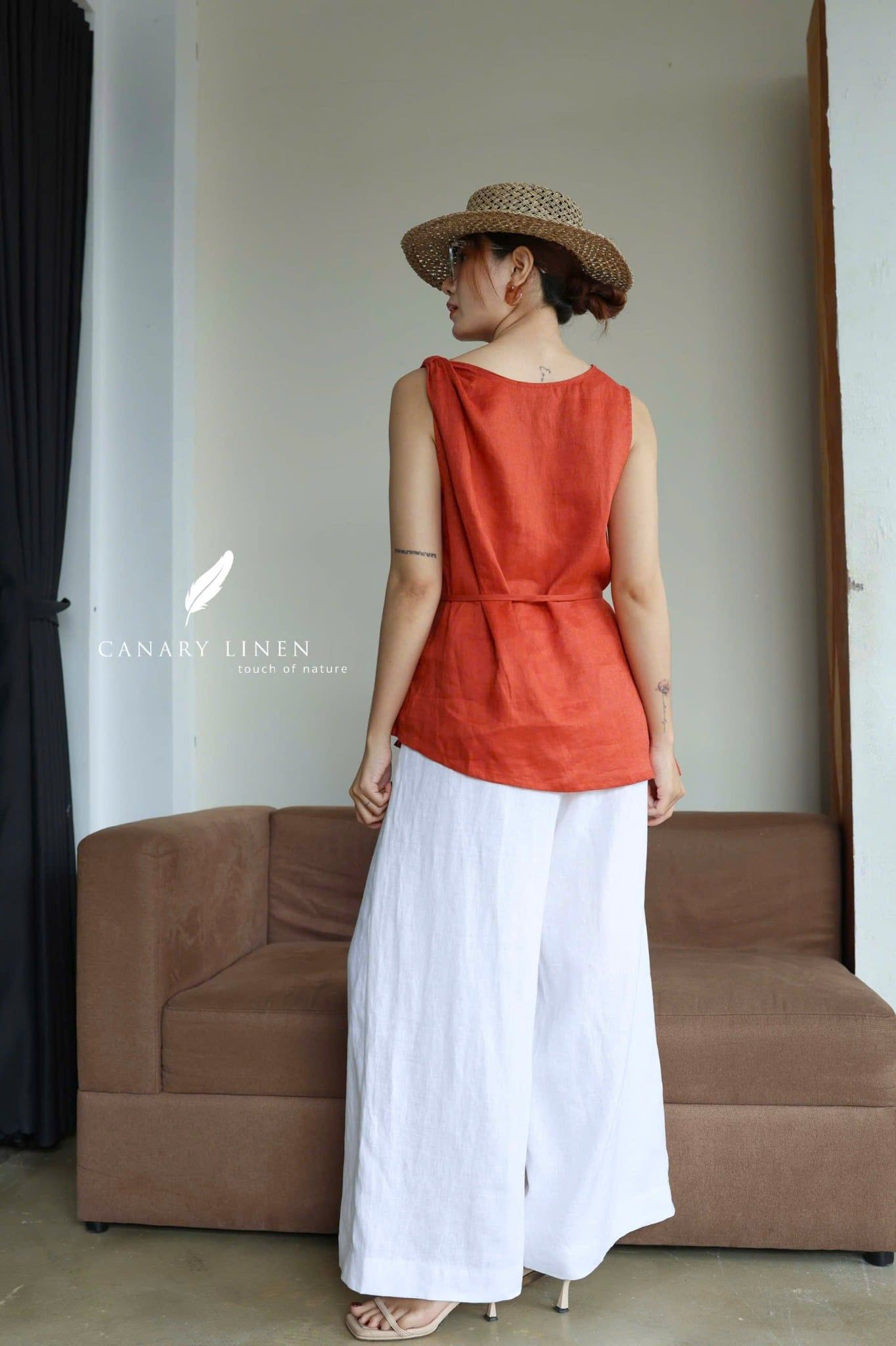  Muse Top - Đỏ cam 