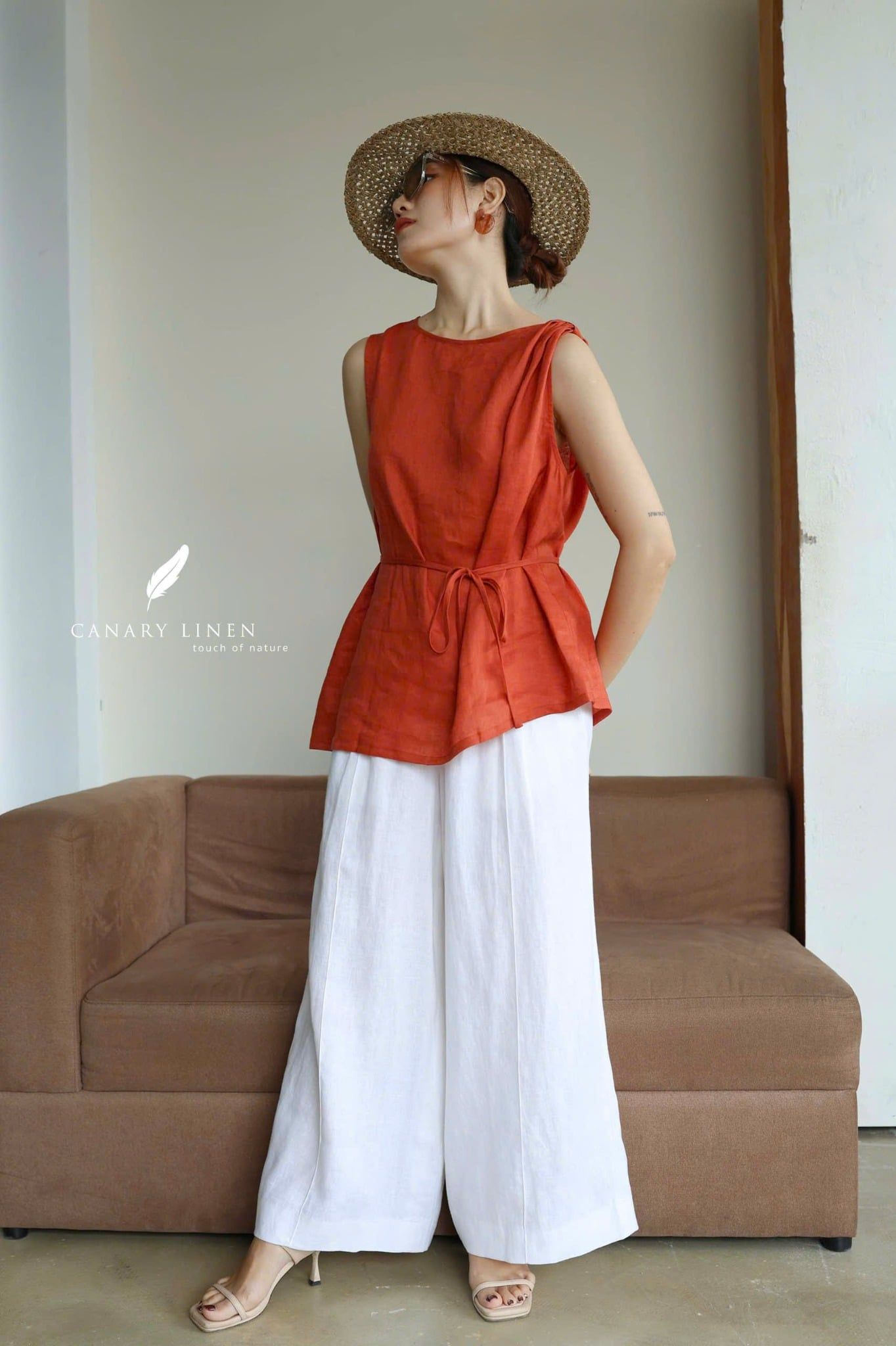  Muse Top - Đỏ cam 