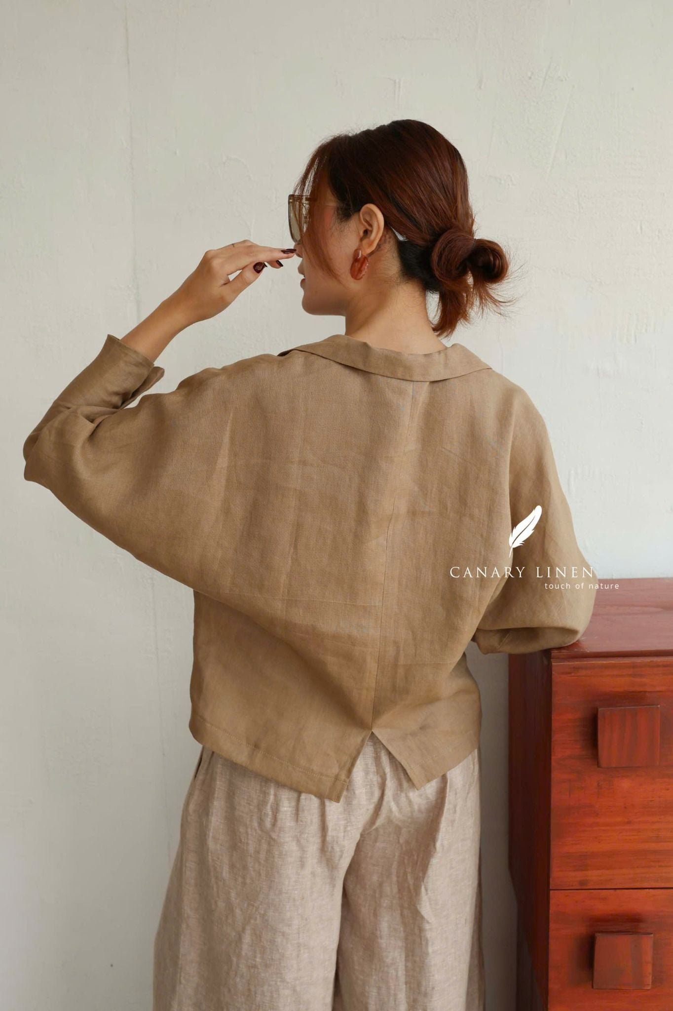  Stell Shirt - Nâu nhạt 