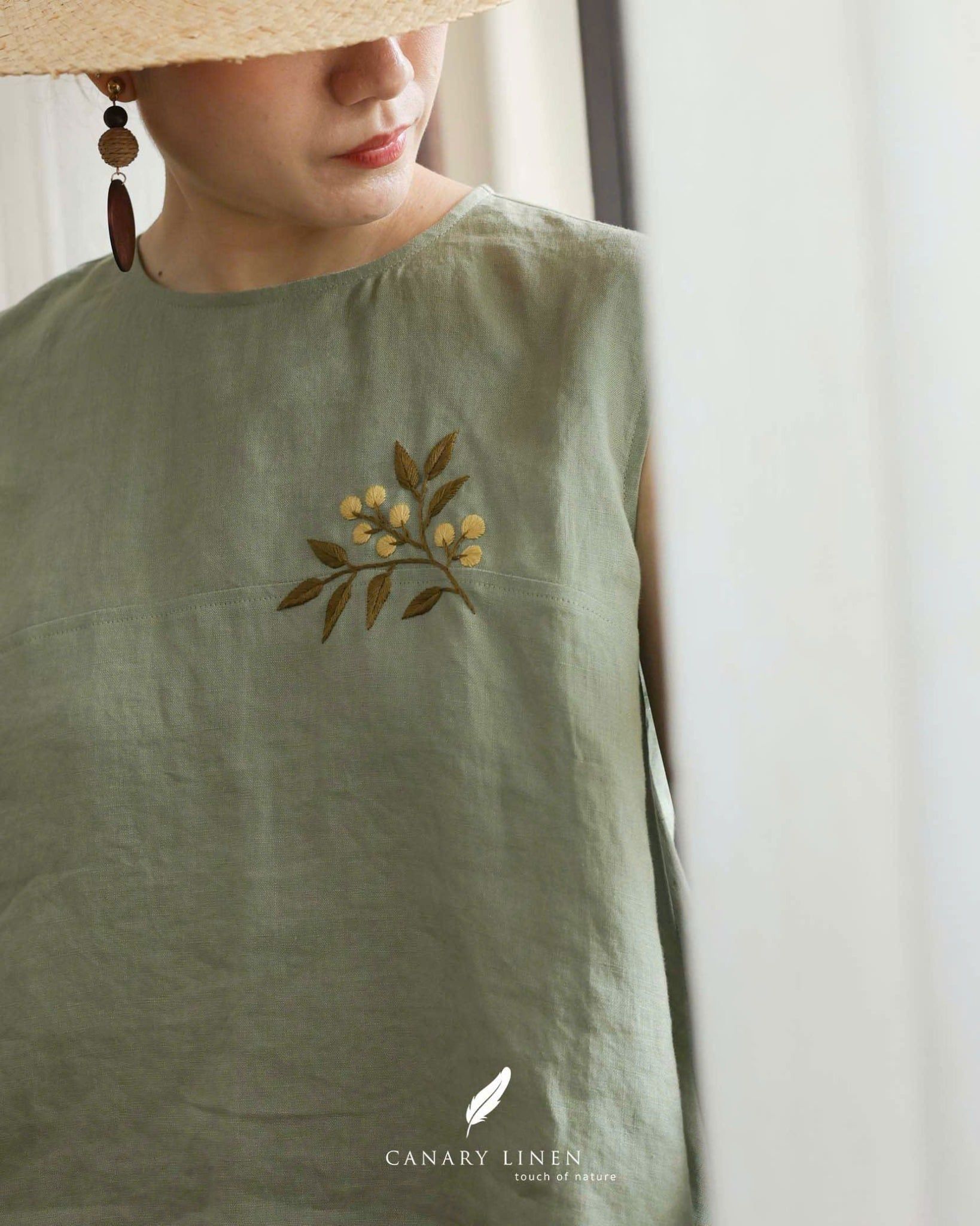  Aline Top - Rêu nhạt 
