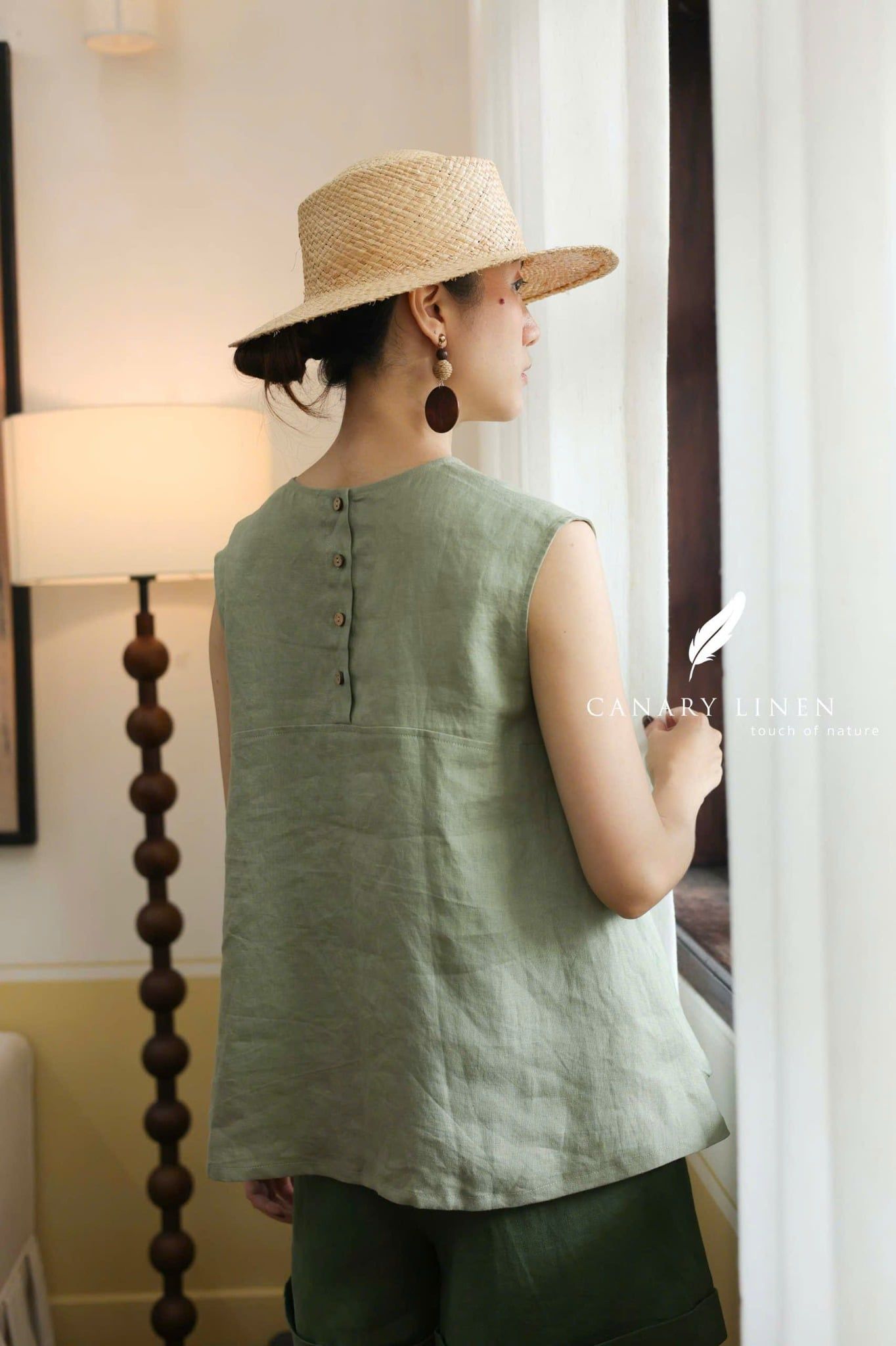  Aline Top - Rêu nhạt 