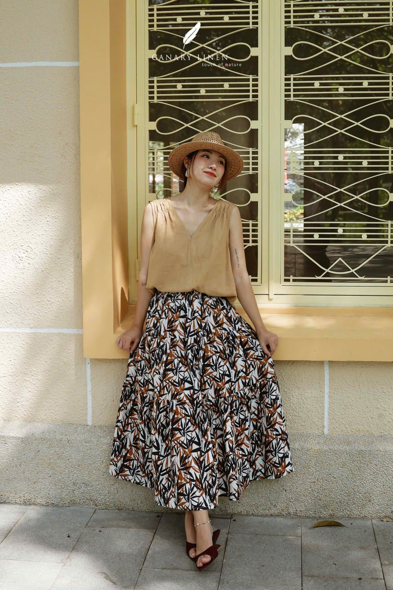  Tiered Maxi Skirt - Lá Trúc 