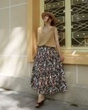  Tiered Maxi Skirt - Lá Trúc 
