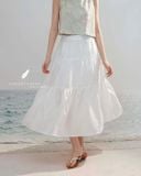  Tiered Maxi Skirt - Trắng 