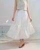 Tiered Maxi Skirt - Trắng 