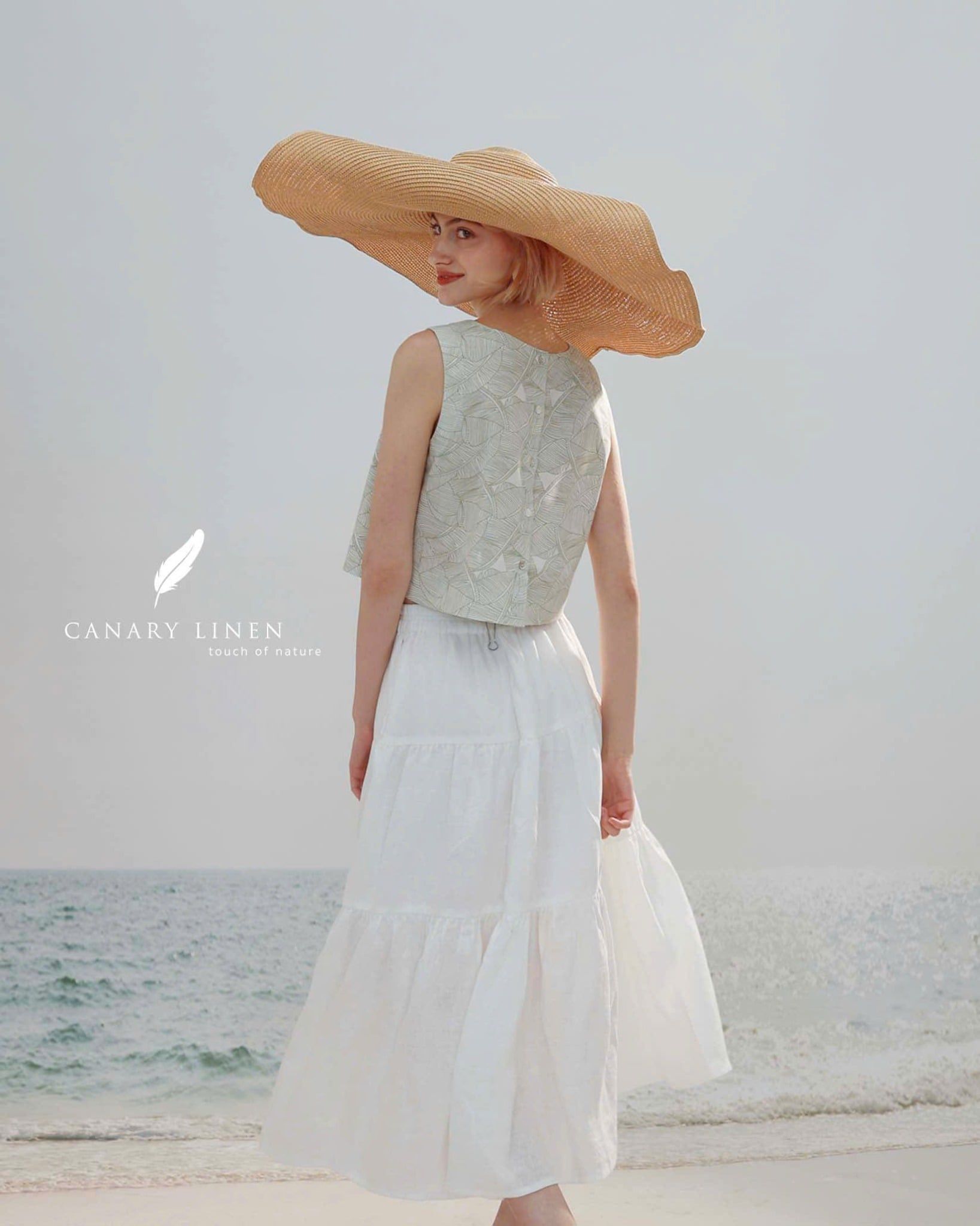  An Croptop - Lá xanh sọc 