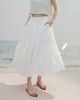  Tiered Maxi Skirt - Trắng 