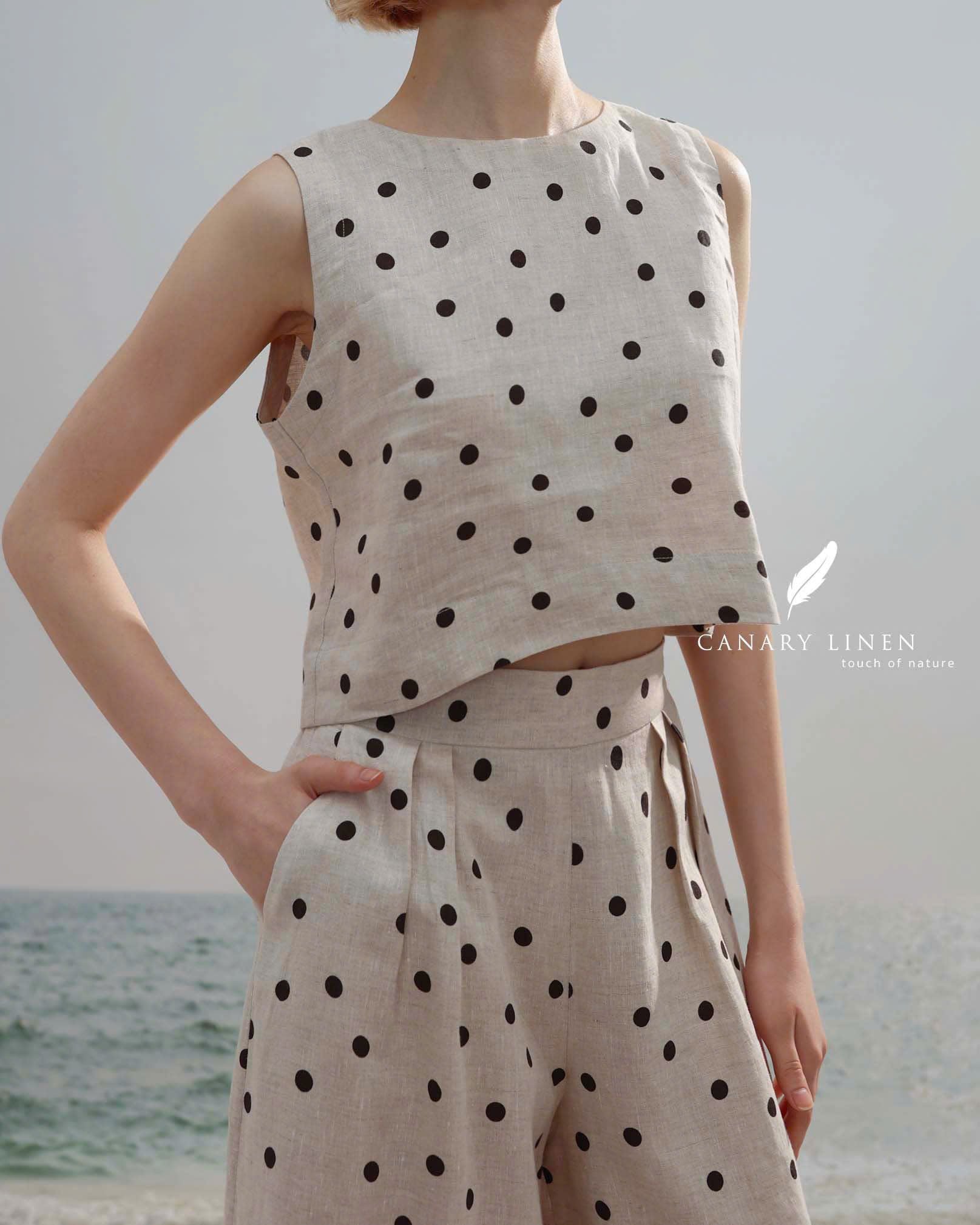  An Croptop - Chấm Bi 