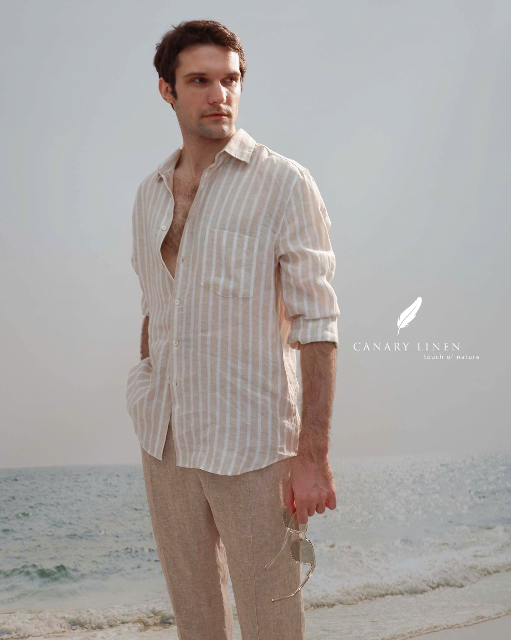  Nomad Shirt - Sọc be 