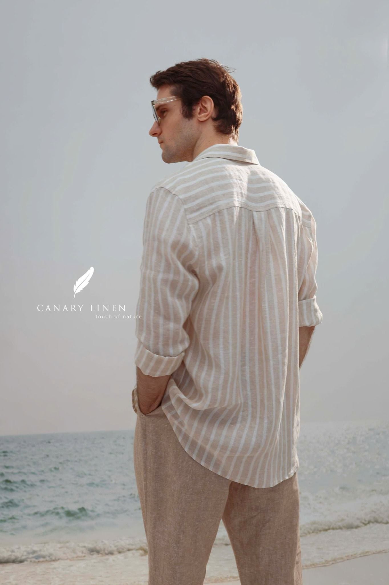  Nomad Shirt - Sọc be 