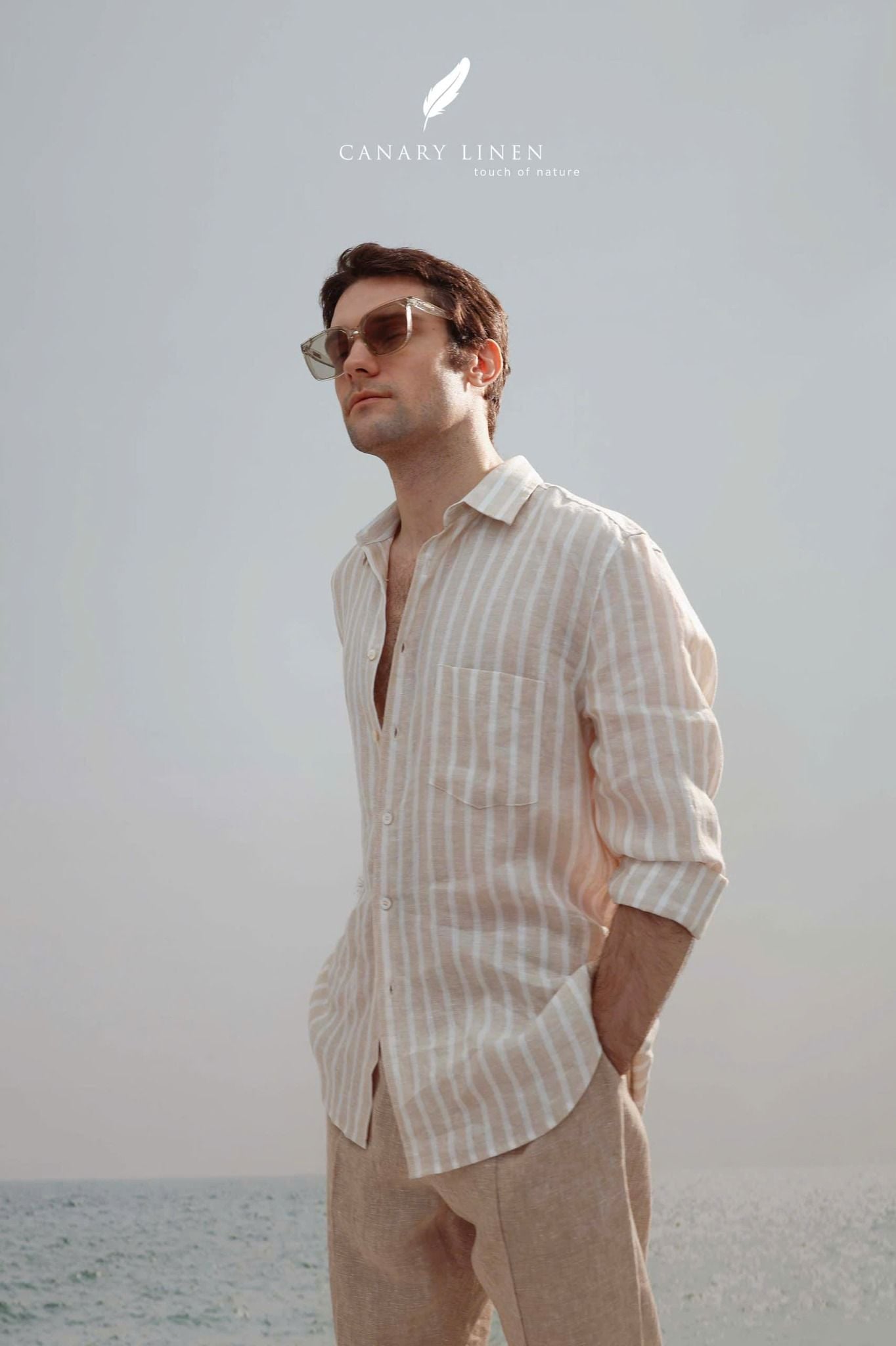  Nomad Shirt - Sọc be 