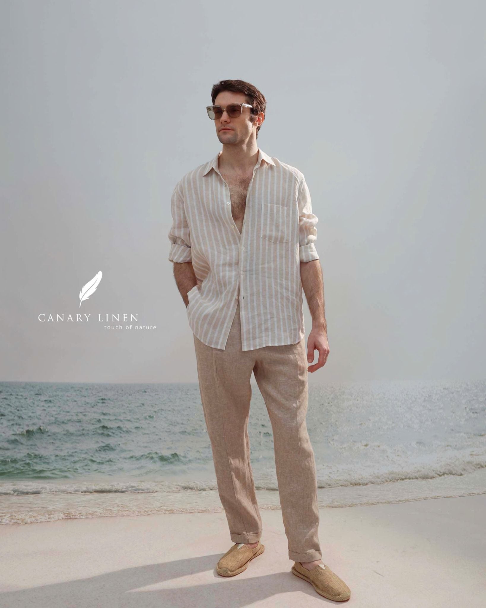  Nomad Shirt - Sọc be 
