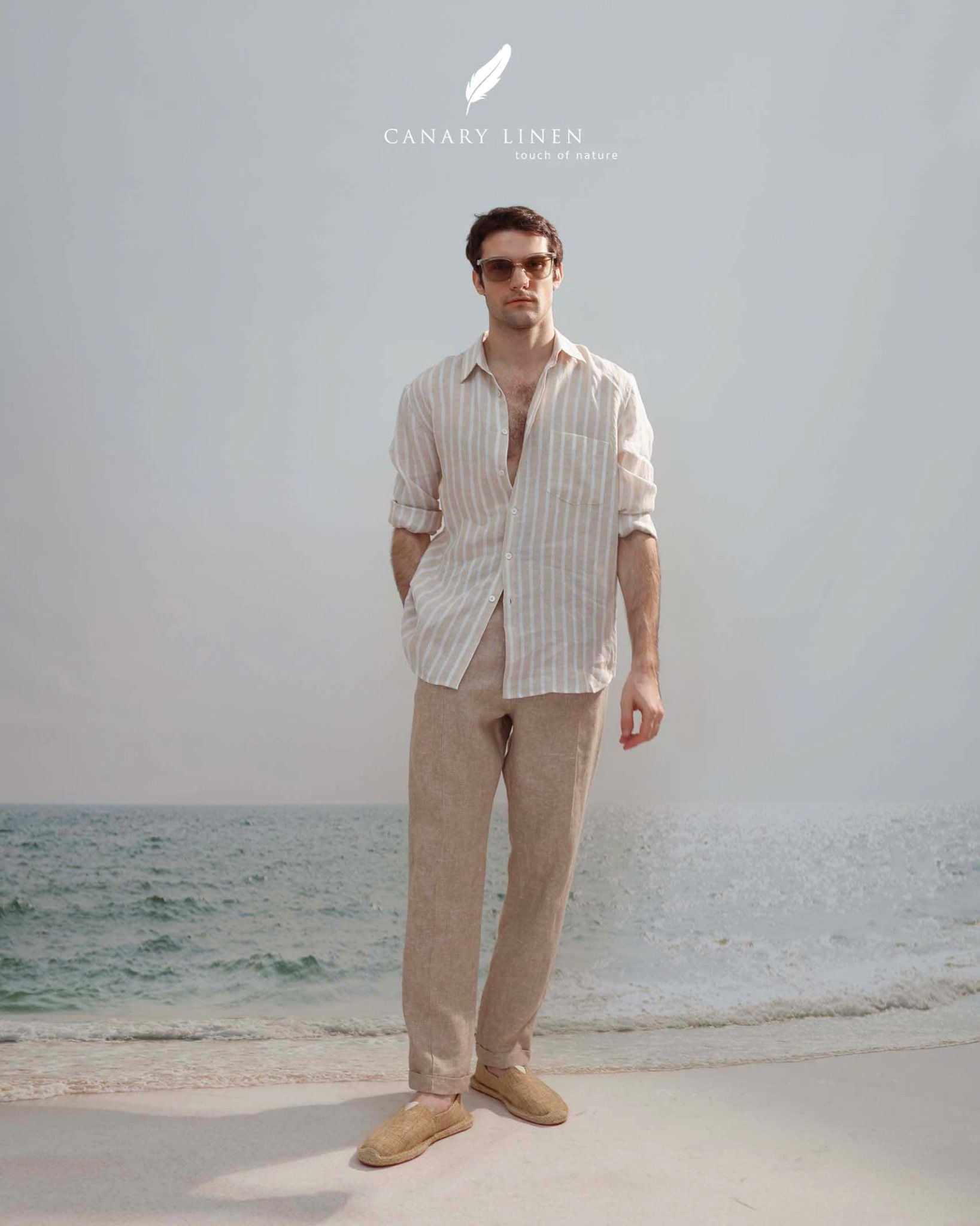  Nomad Shirt - Sọc be 