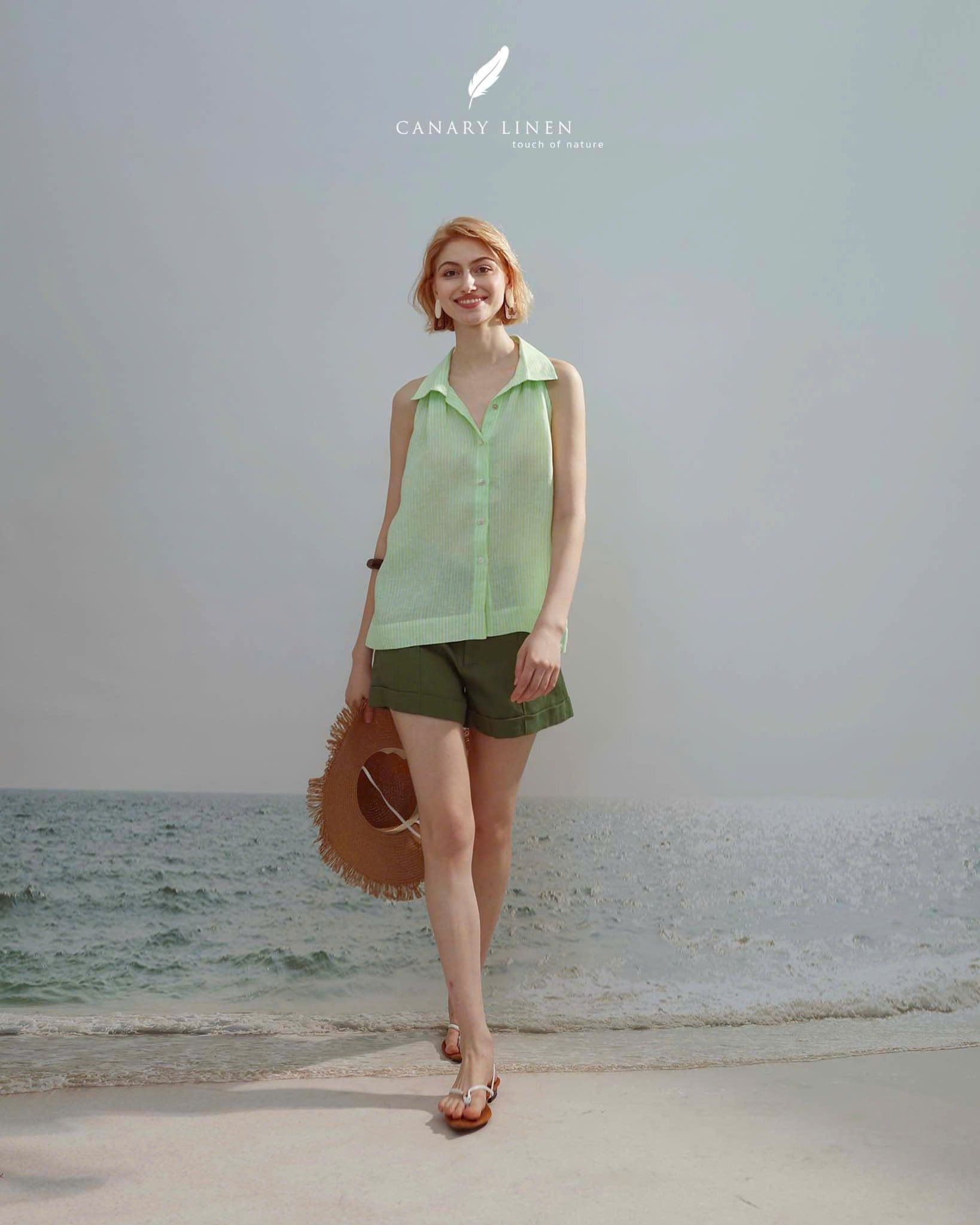  Collin Top - Sọc Xanh Lá 