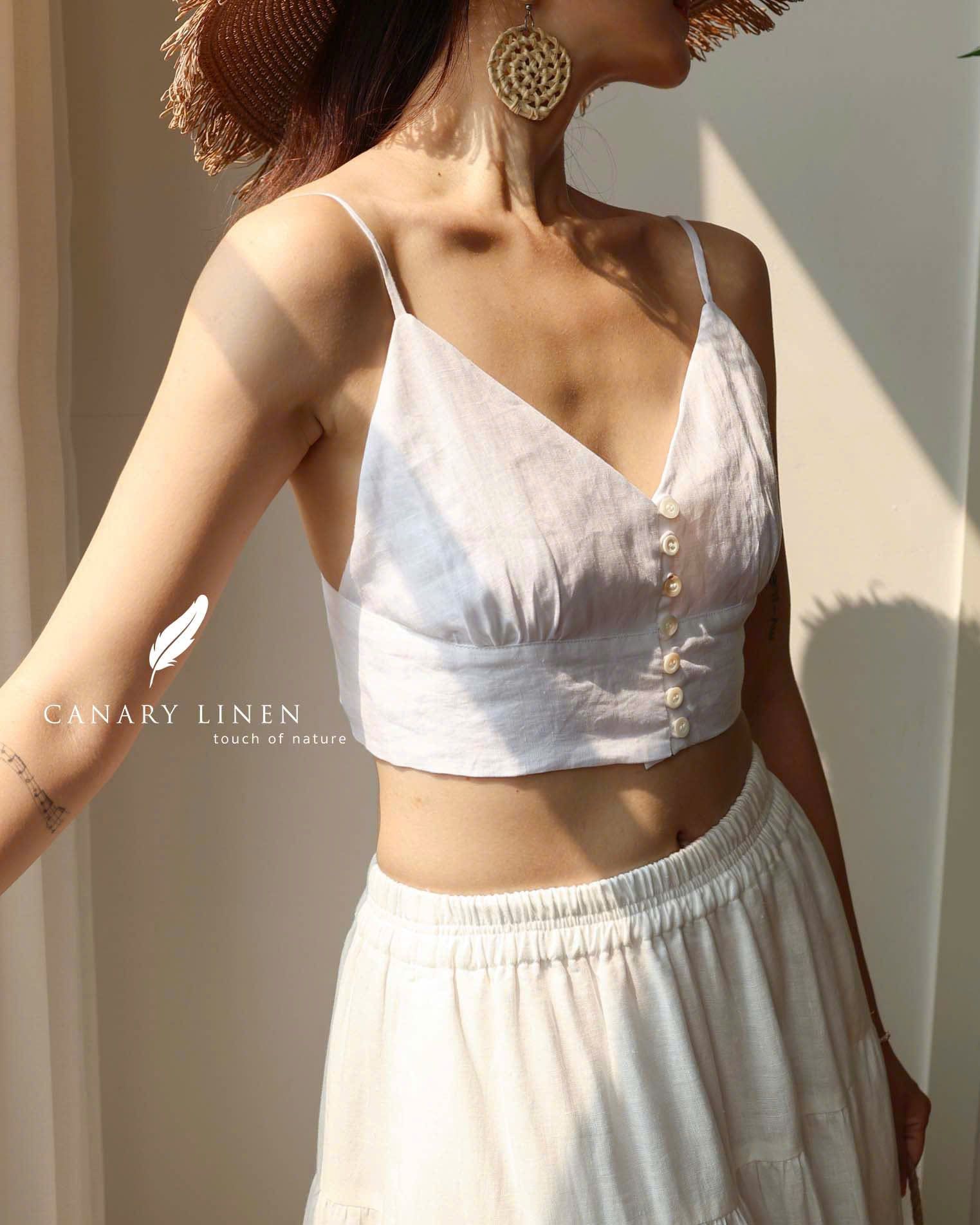  Tiered Maxi Skirt - Trắng 