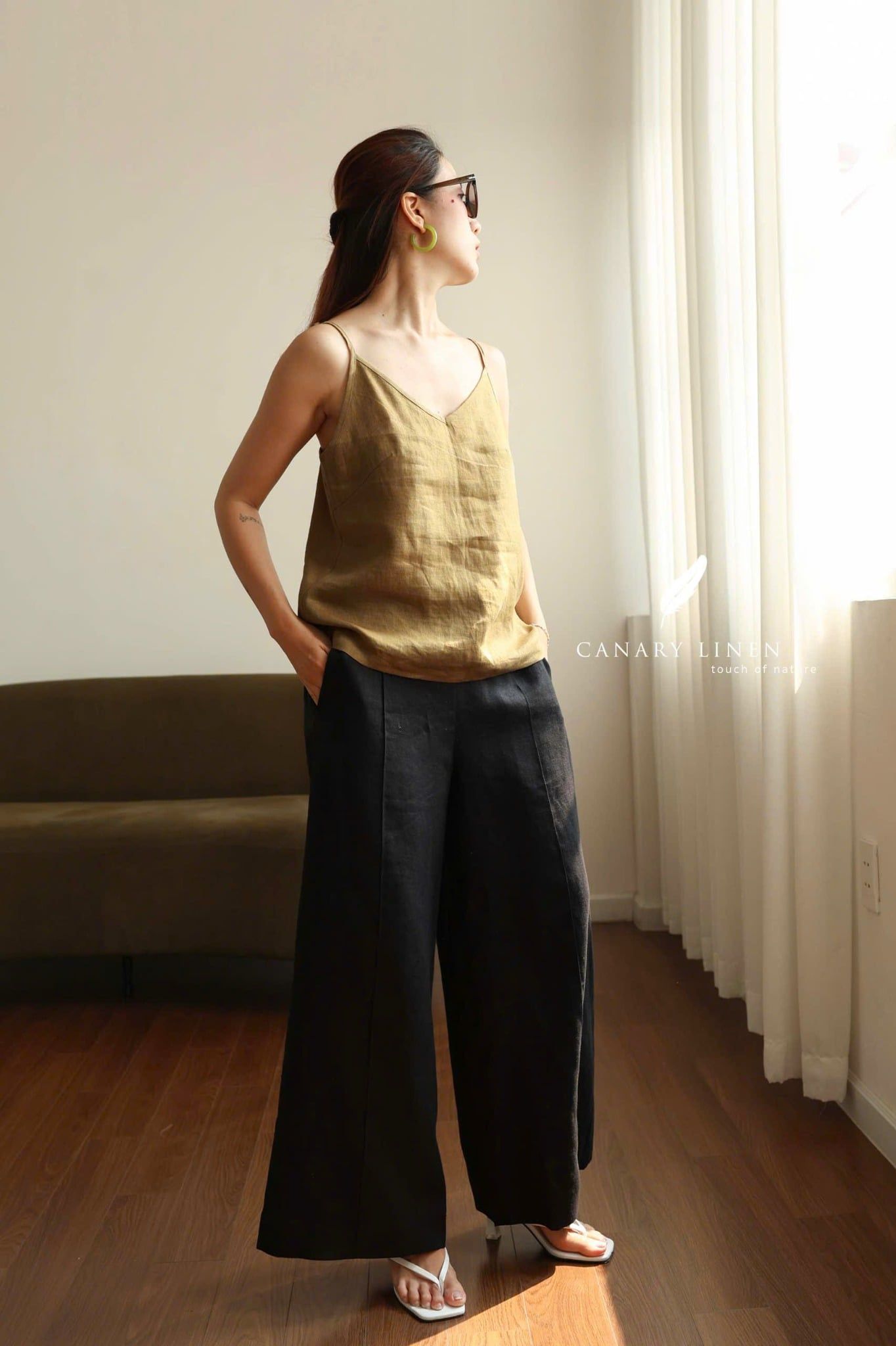  Camilia Top - Xanh Olive 