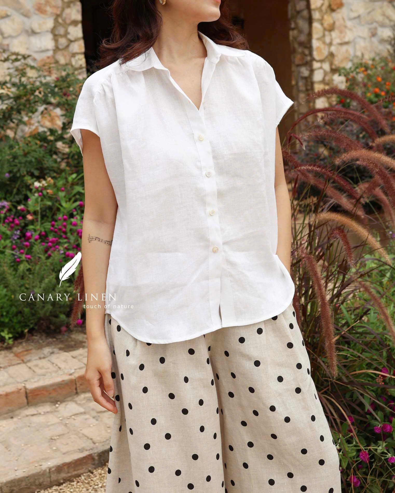  Gathie Shirt - Trắng 
