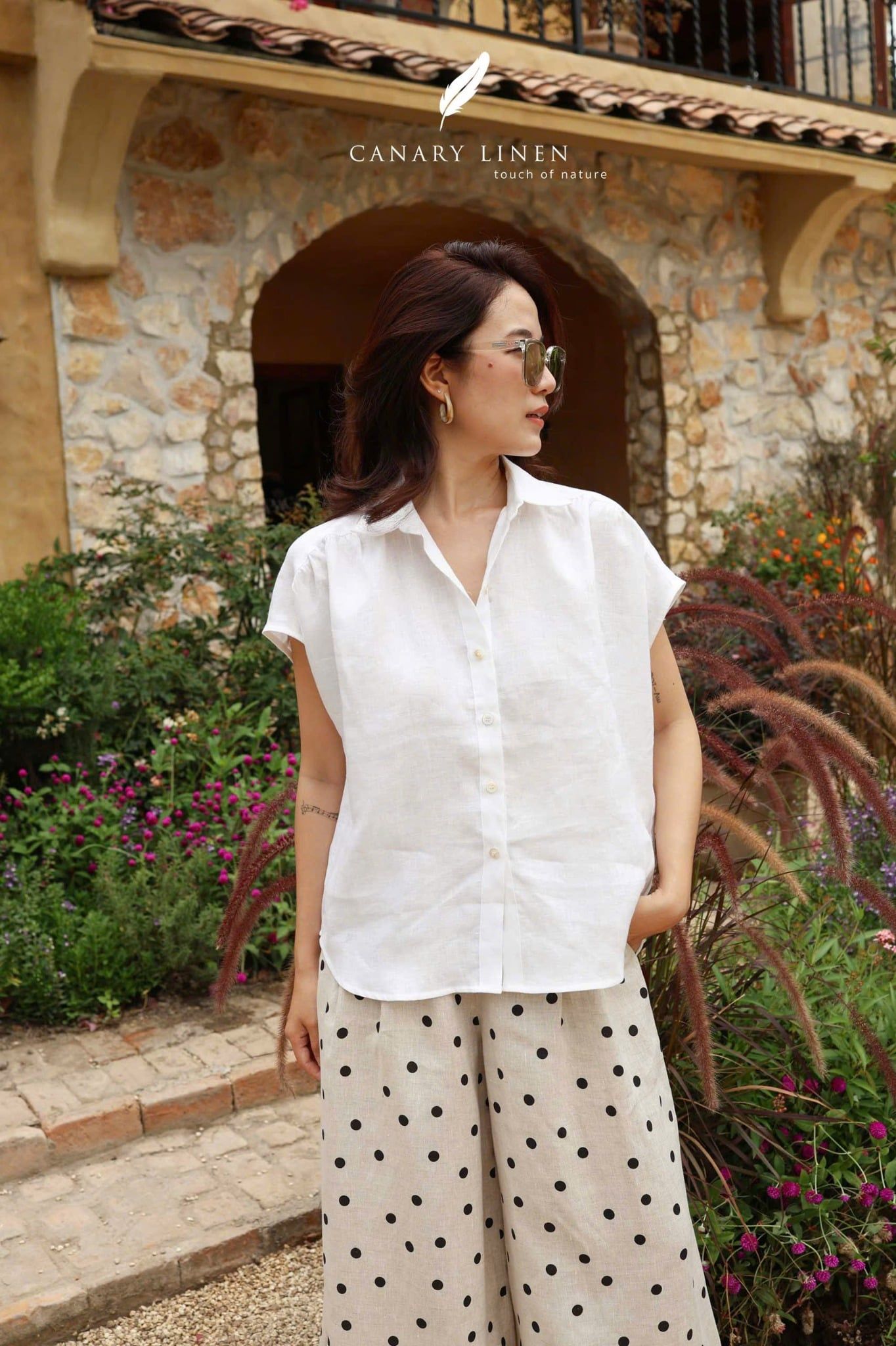  Gathie Shirt - Trắng 