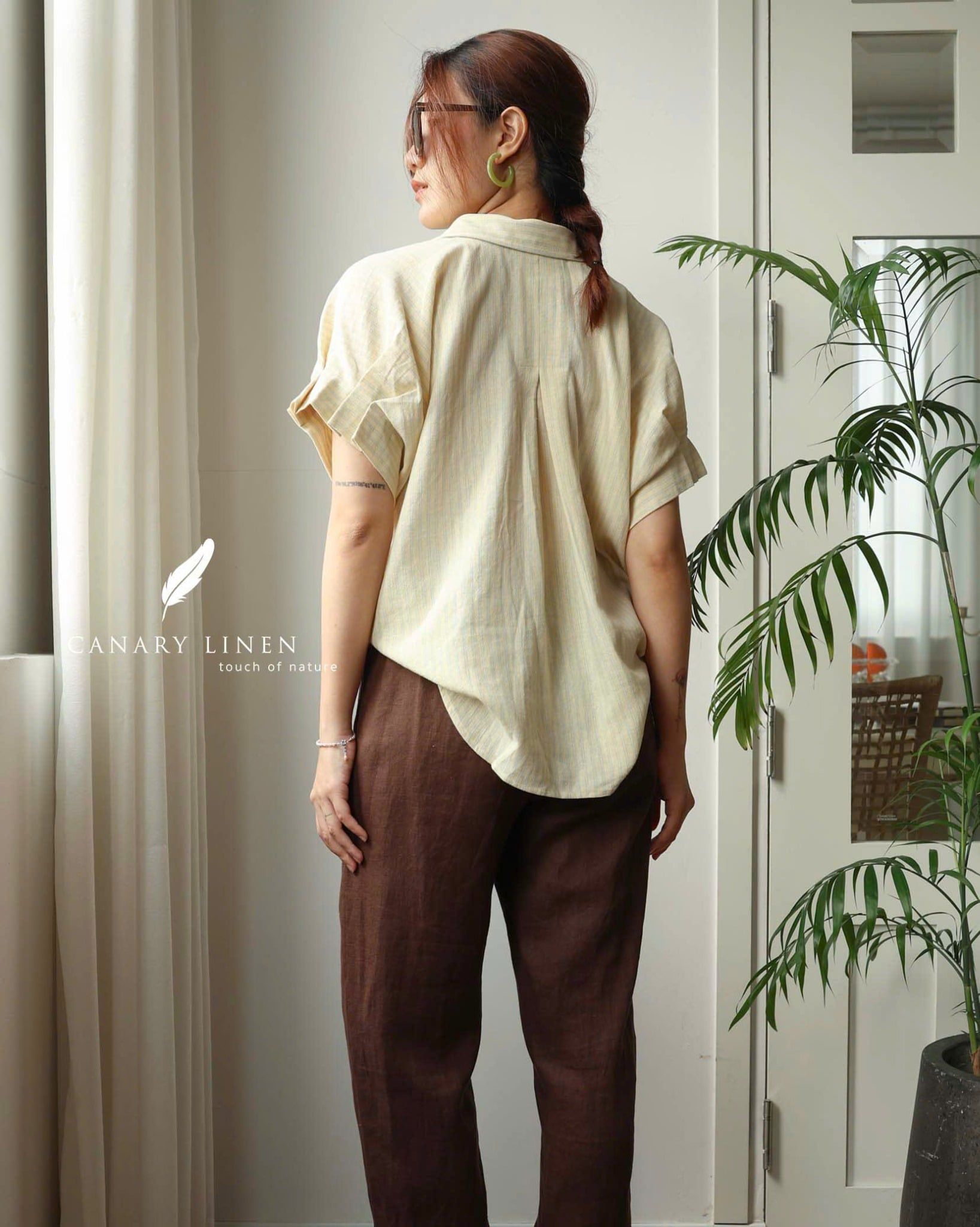  Eryn Shirt - Sọc vàng 