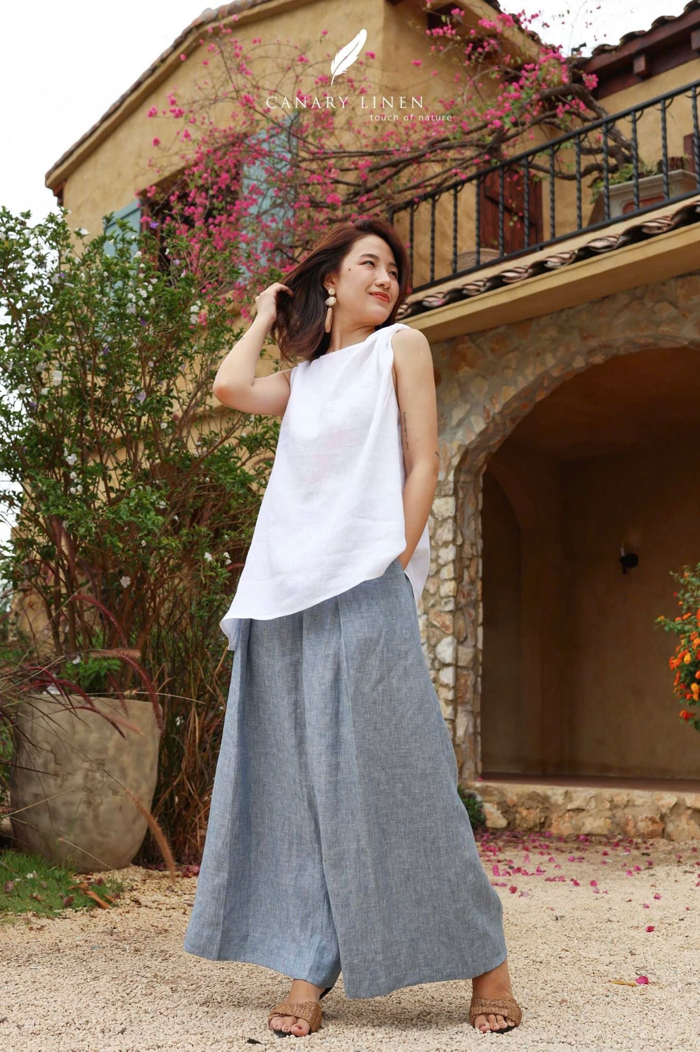  Wide Pants - Xanh nhạt 
