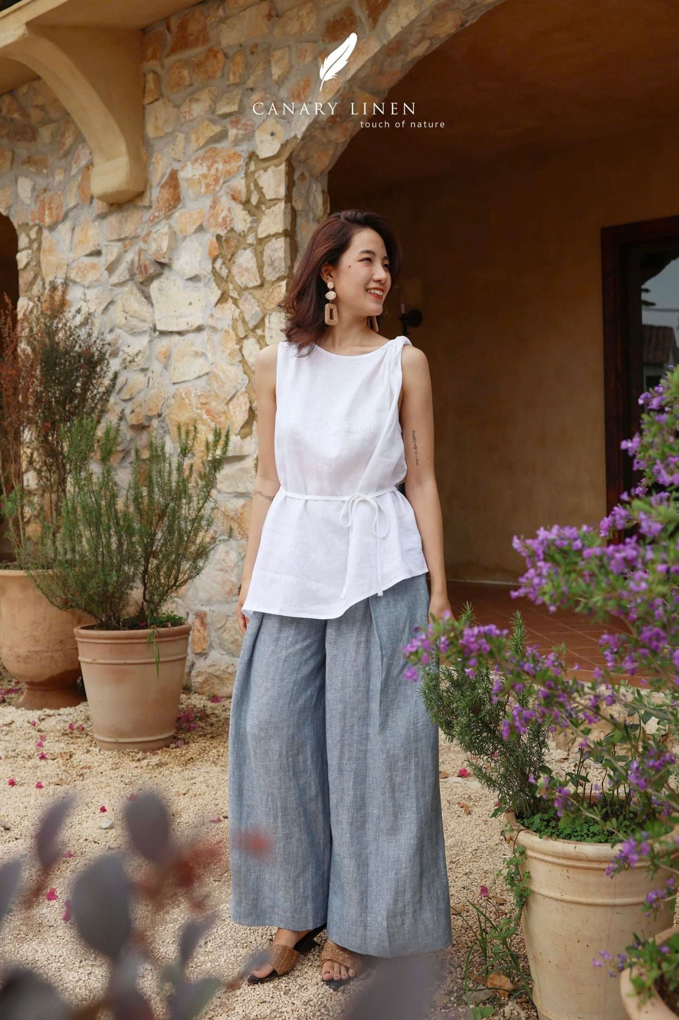  Wide Pants - Xanh nhạt 