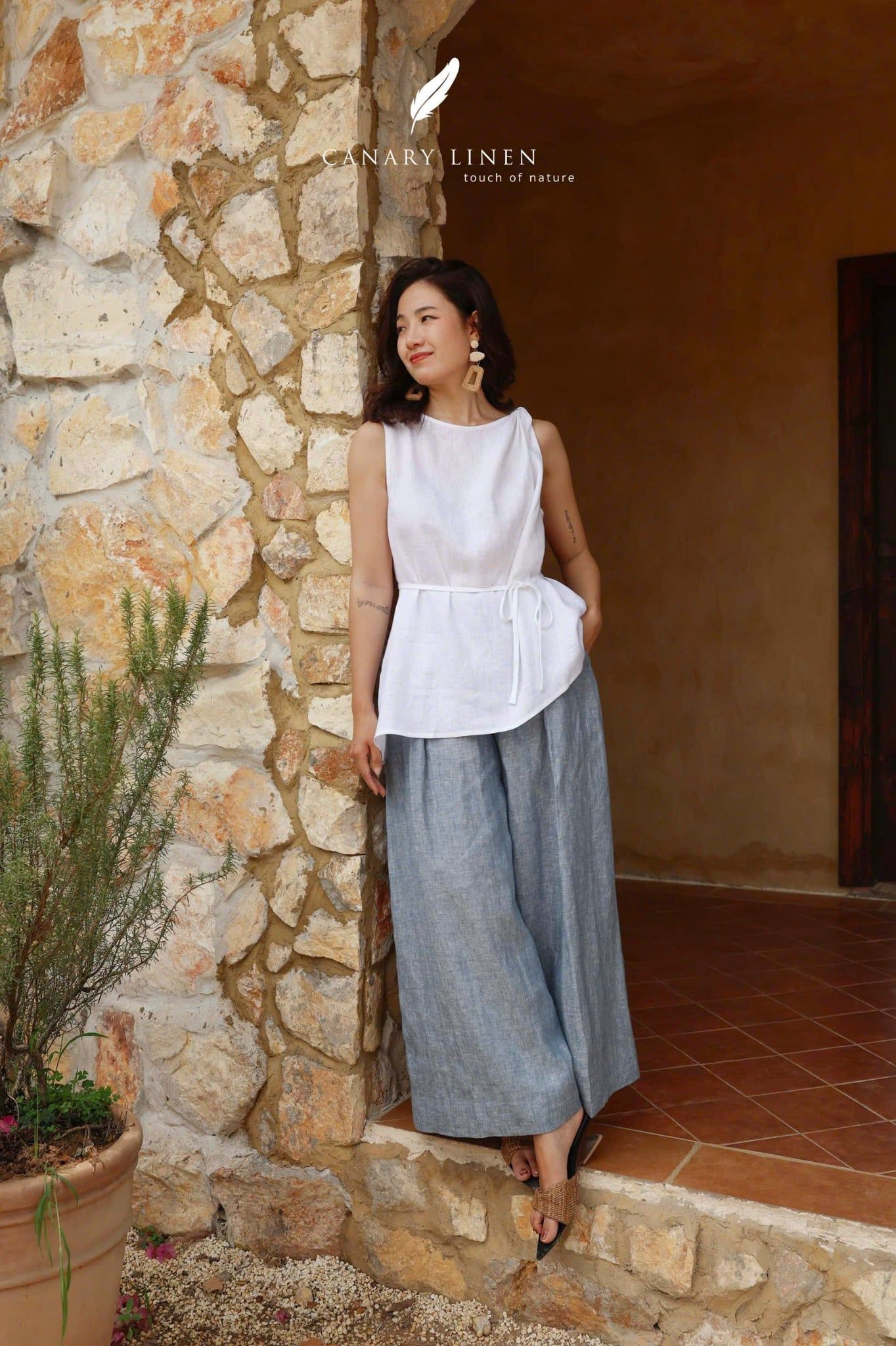  Wide Pants - Xanh nhạt 