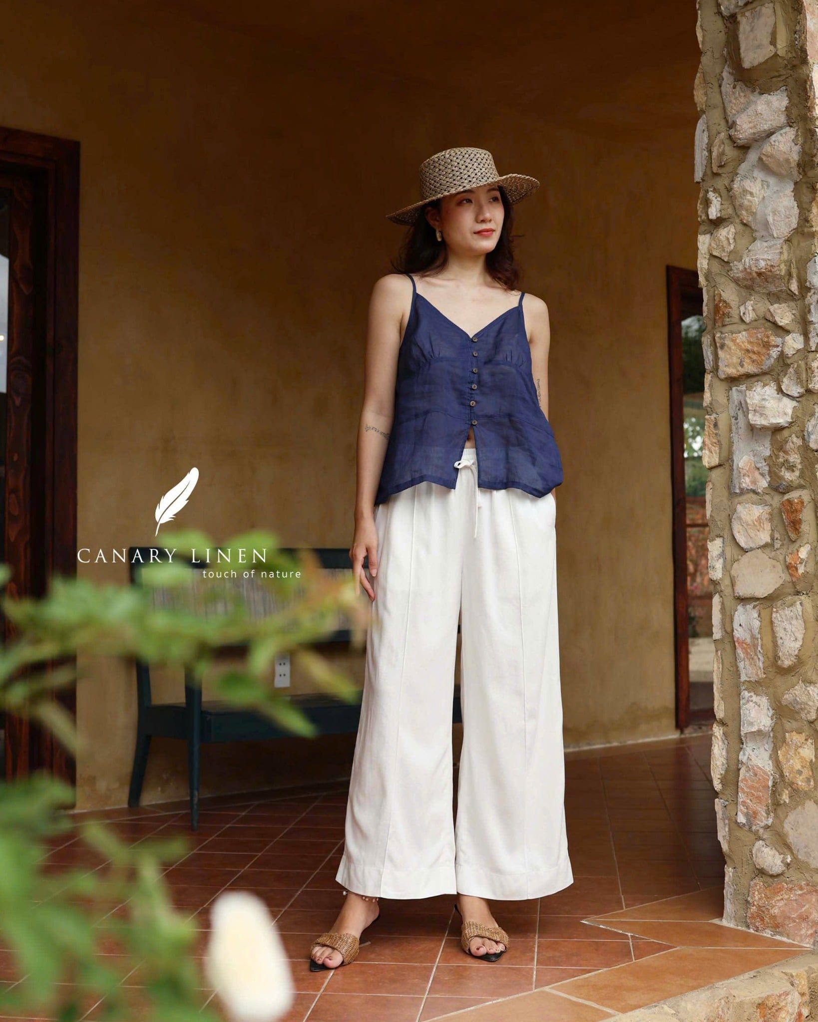  Roselle Camisole - Xanh Cobalt 