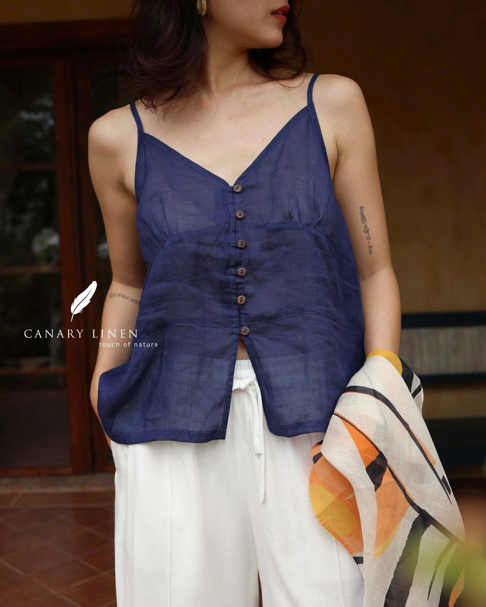  Roselle Camisole - Xanh Cobalt 