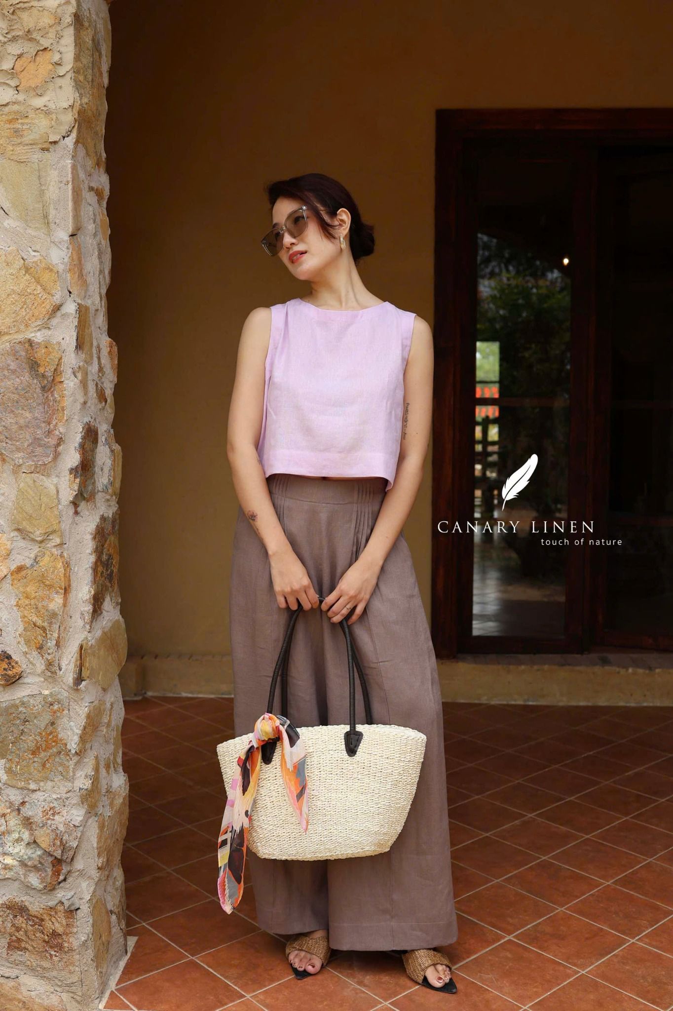  An Croptop - Tím Pastel 