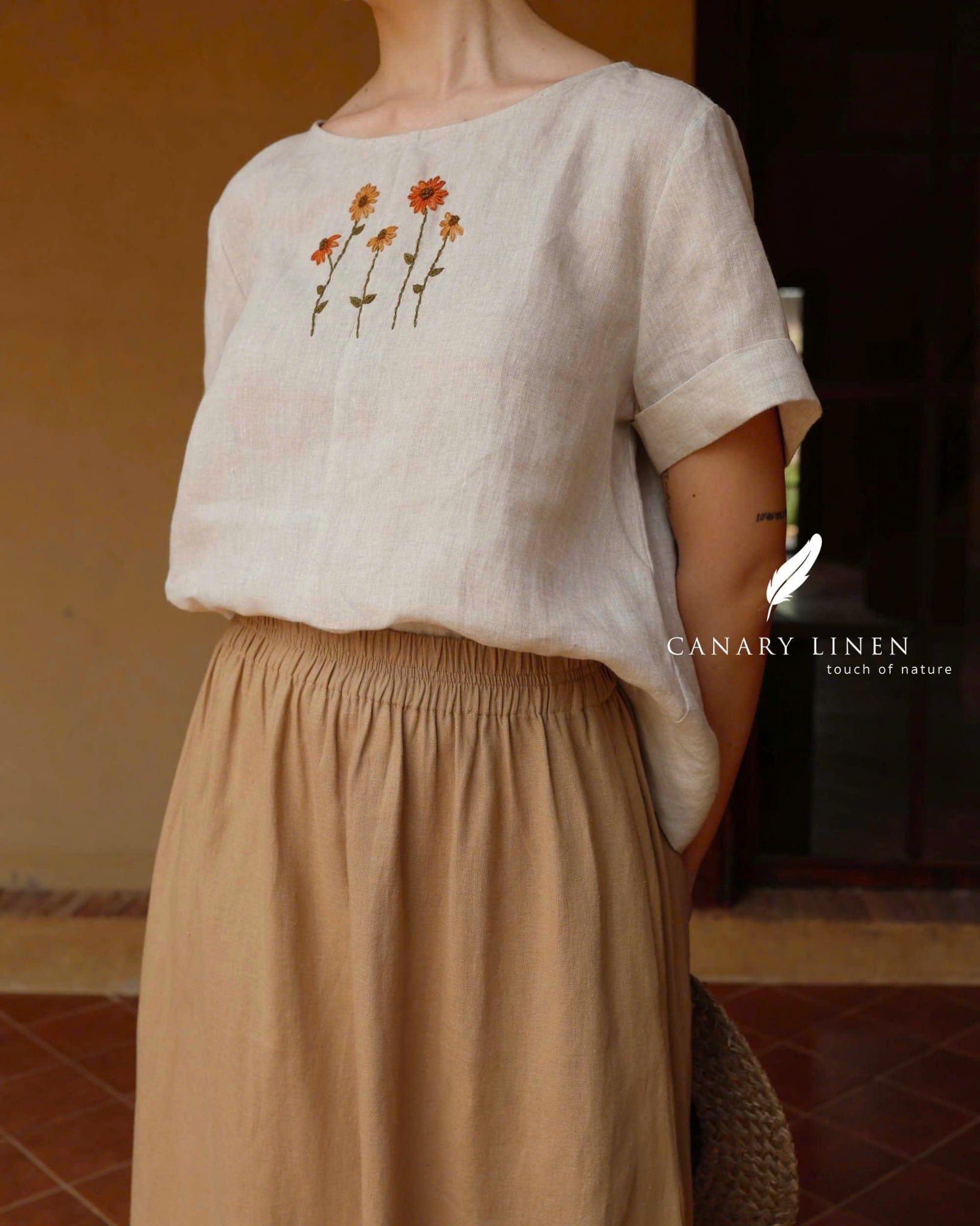  Flow Skirt - Nâu 