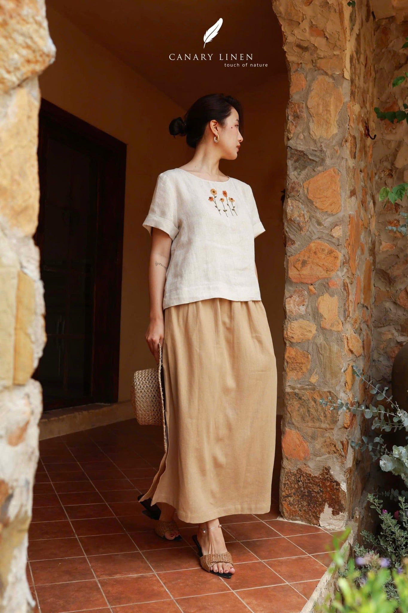 Flow Skirt - Nâu 