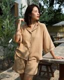  Mira Set - Nâu nhạt viền xám 
