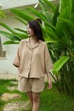  Mira Set - Nâu nhạt viền xám 