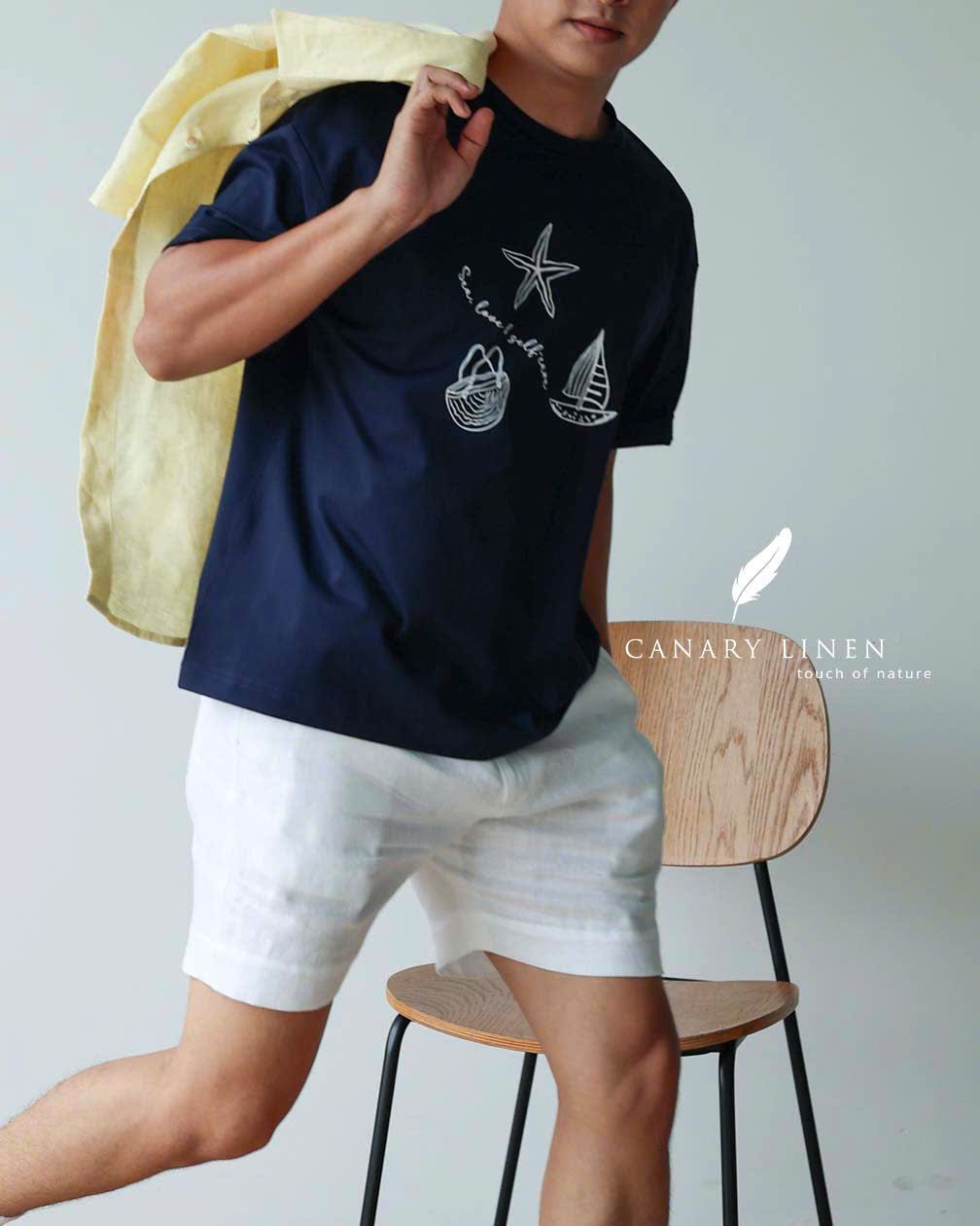 Oasi Tee - Xanh Navy Sao Biển 