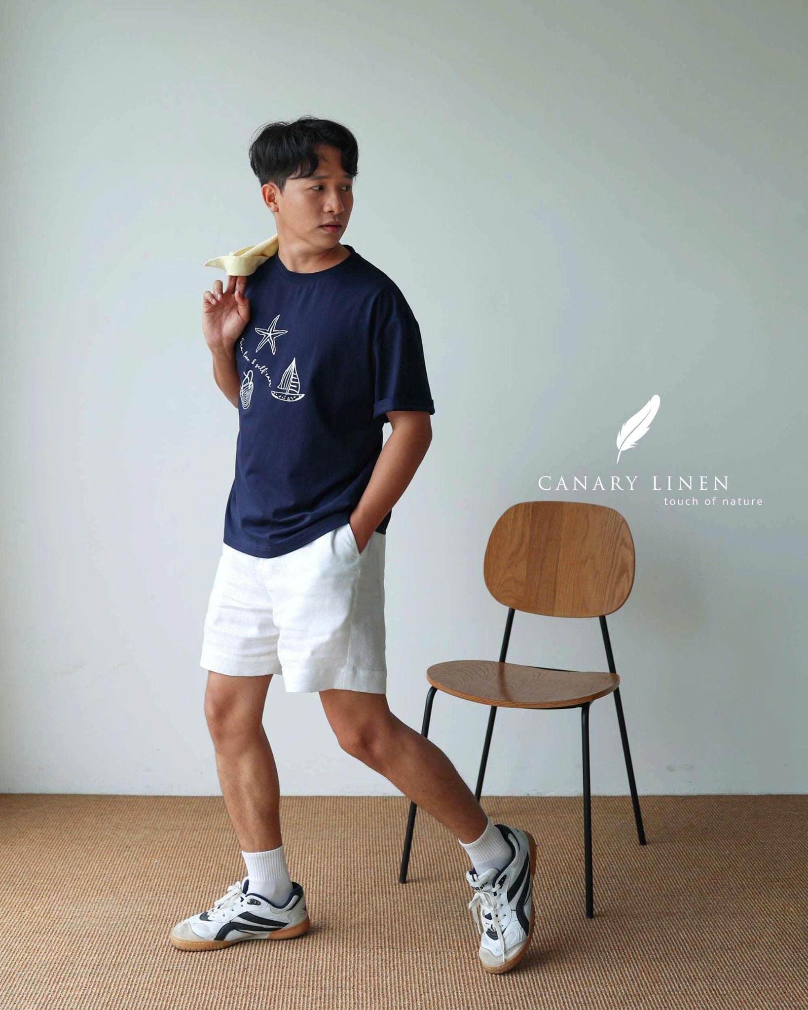  Oasi Tee - Xanh Navy Sao Biển 