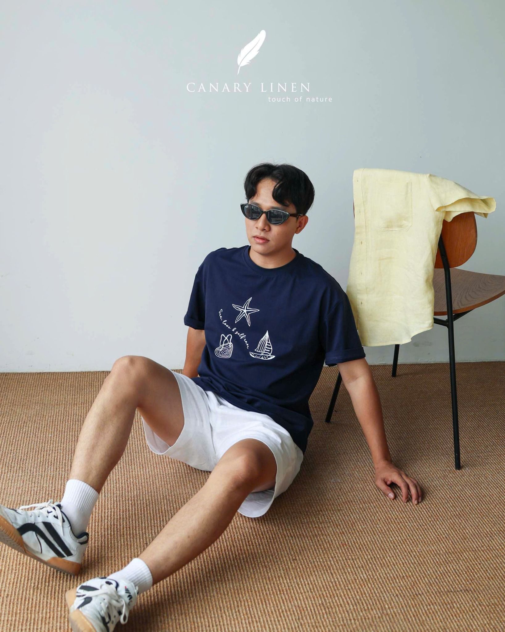  Oasi Tee - Xanh Navy Sao Biển 
