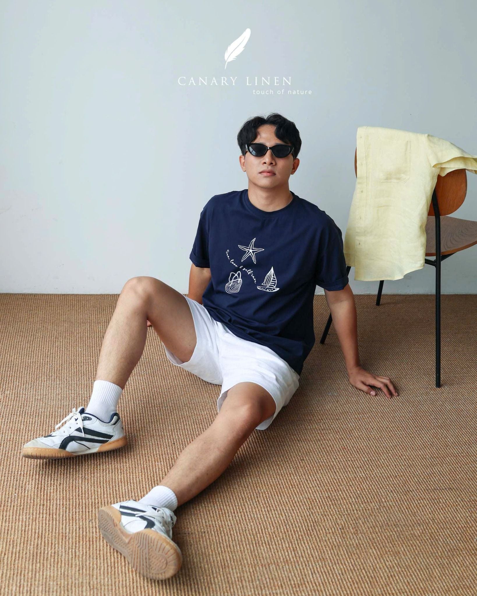  Oasi Tee - Xanh Navy Sao Biển 
