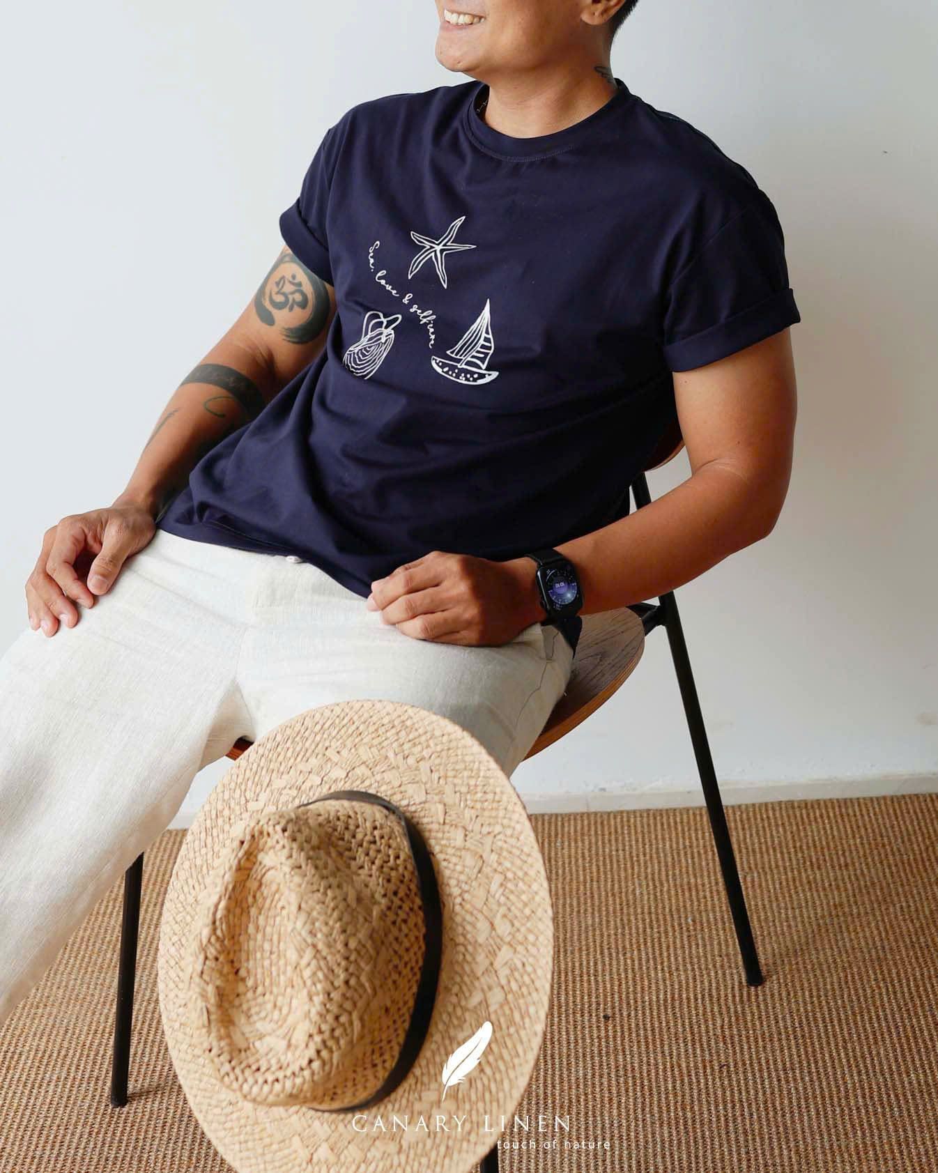  Oasi Tee - Xanh Navy Sao Biển 
