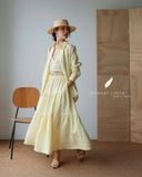  Tiered Maxi Skirt - Vàng Pastel 