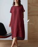  Sora Dress - Đỏ mận 