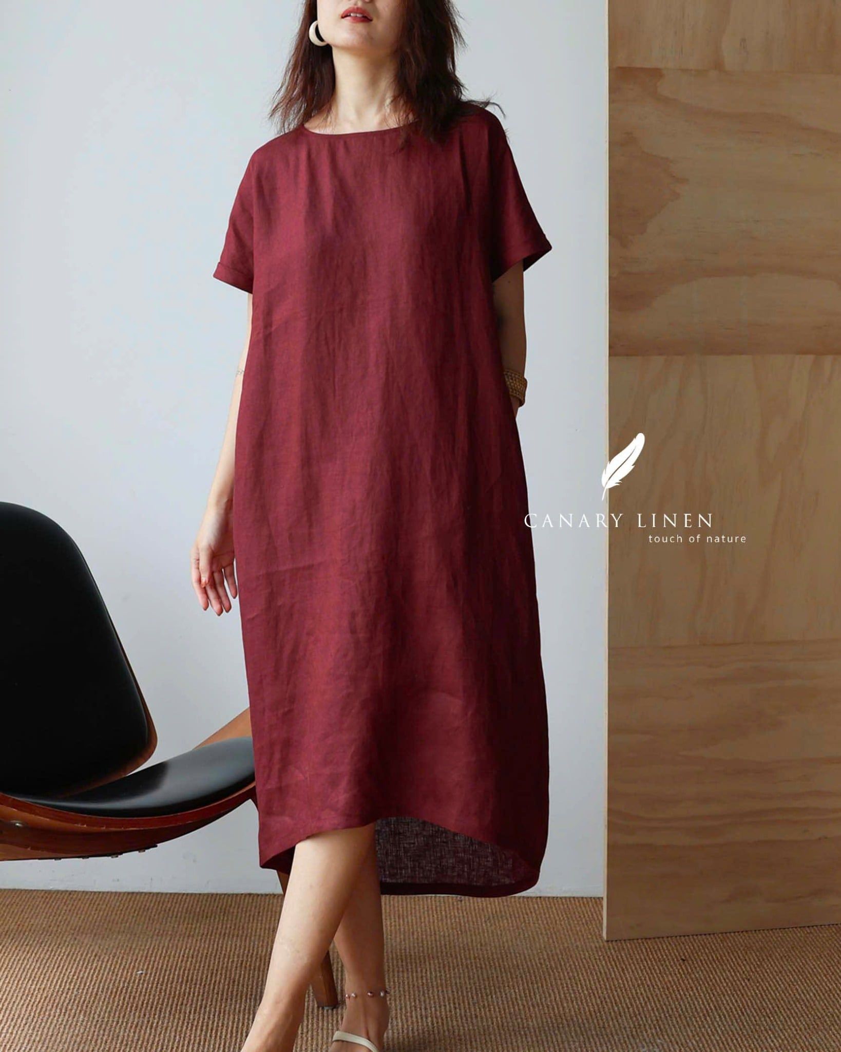 Sora Dress - Đỏ mận 